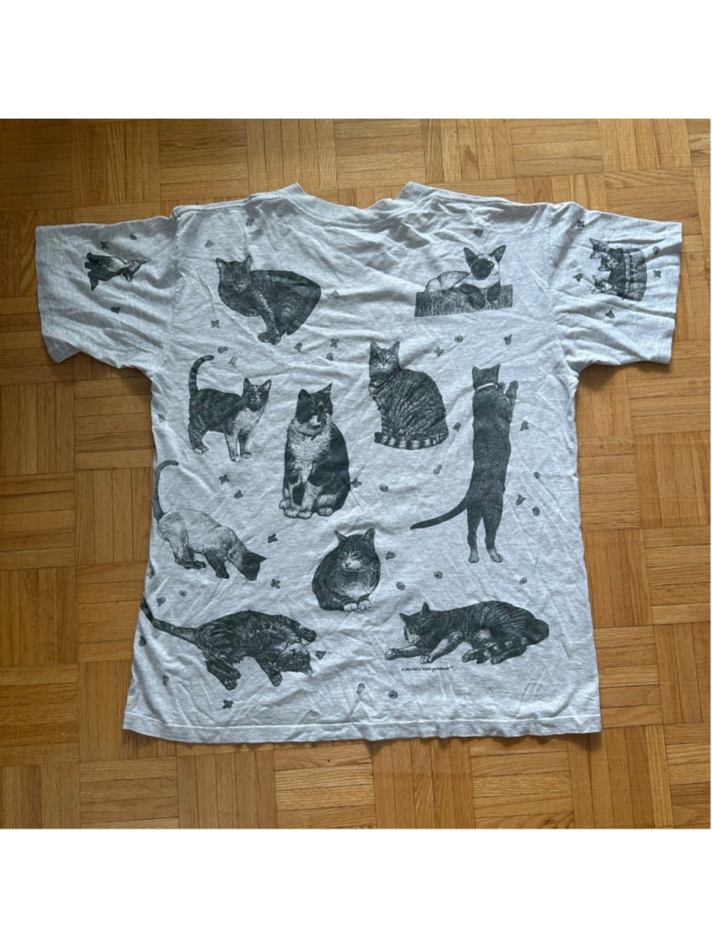 Vintage 90s California Cats AOP Rel-E-Vant shirt Made in USA Size Large - Picture 2 of 6